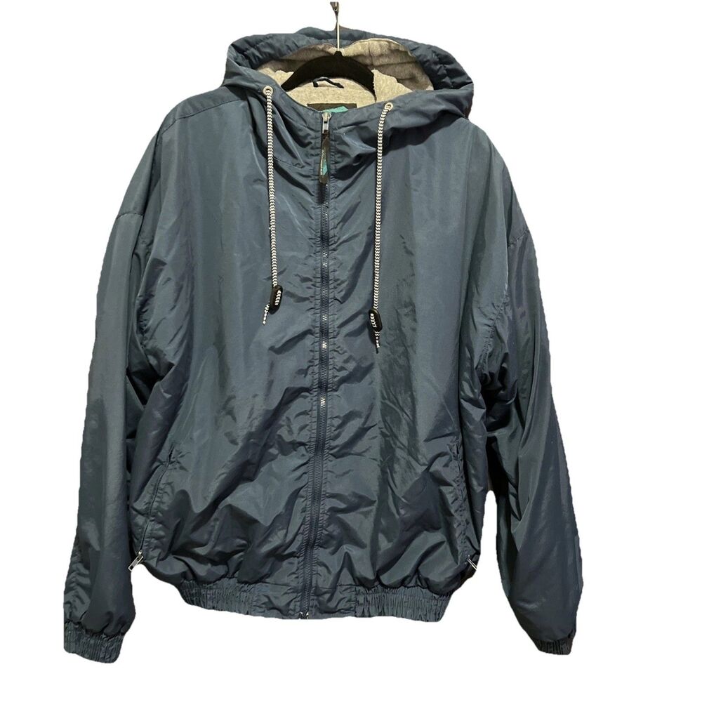 Dutch Harbor Gear Men's Workwear Hoodie Jacket Blue Lining Size XXL Full Zip